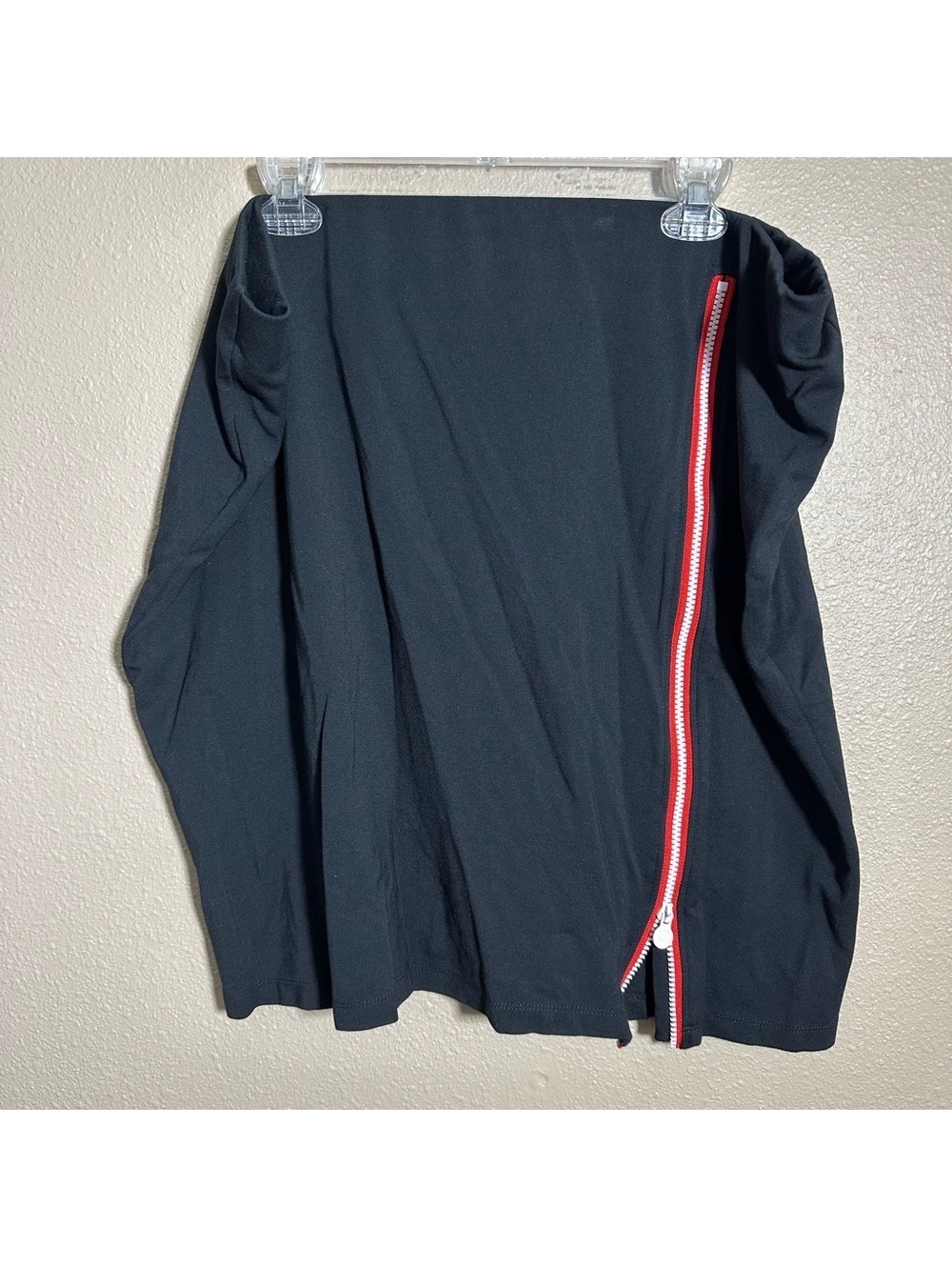 Target Hunter Black Mini Skirt with Red Zipper 2x